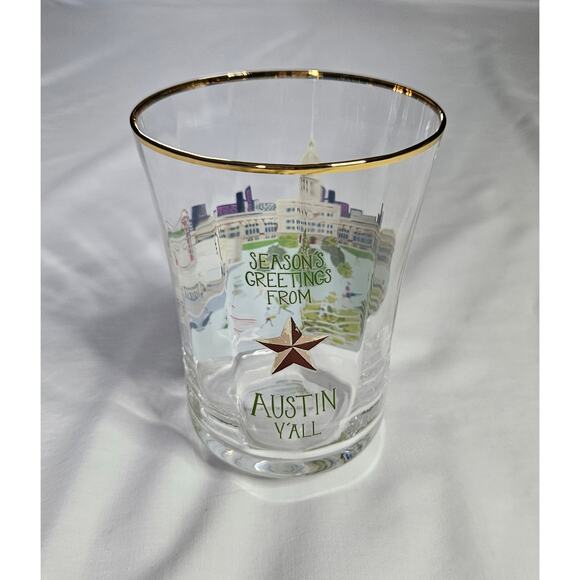 Anthropologie Holiday in the City Austin 2024 4 Piece Set Mug Glass 2 Plates - Picture 10 of 11